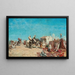 Arab merchants painting on a market near the city walls - Alberto Pasini — framed artwork on a wall