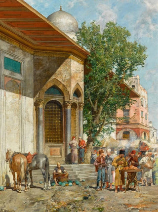 Near the Fountain - Alberto Pasini — artwork view