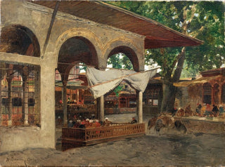 Istanbul under an archway in Beykoz - Alberto Pasini — artwork view