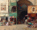 Market at the entrance of a bazaar in Constantinople - Alberto Pasini — artwork view