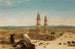 Oriental landscape painting with mosque - Alberto Pasini — artwork view