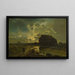 Landscape Painting with Watercourse - Alberto Pasini — framed artwork on a wall
