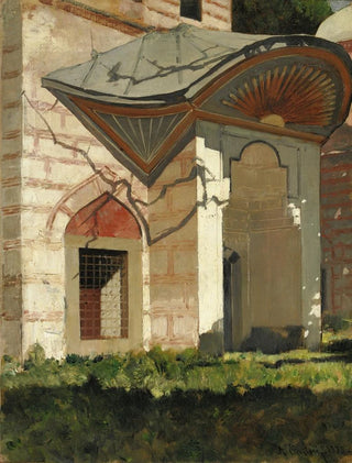 Porte de turbine avec soleil radieux peint - Alberto Pasini — artwork view