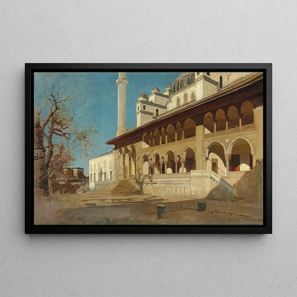 Mosque Yeni Cami, Constantinople - Alberto Pasini — framed artwork on a wall