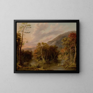 Mountain Round Top from Shinglekill Falls - Albertus Del Orient Browere — framed artwork on a wall
