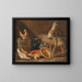 Hennervolk dans l'étable - Albertus Verhoesen — framed artwork on a wall