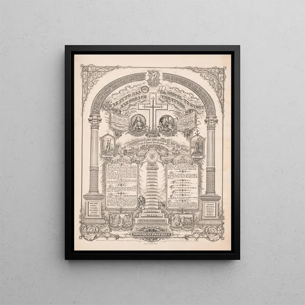 Go into all the world and preach the gospel to all creation. - Albertype & Forbes Co.. — framed artwork on a wall