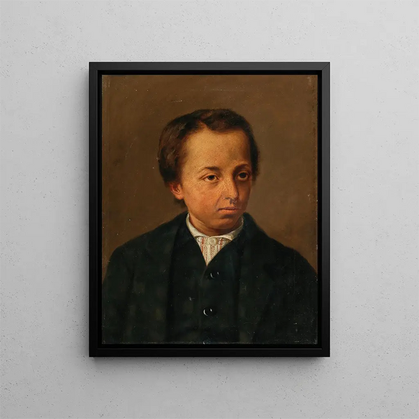 Portrait of the artist's brother, Eduard - Albin Egger-Lienz — framed artwork on a wall