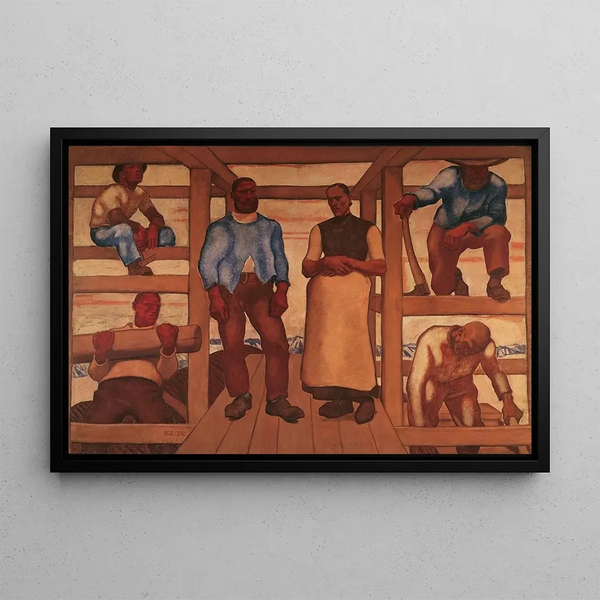 La vie - Albin Egger-Lienz — framed artwork on a wall