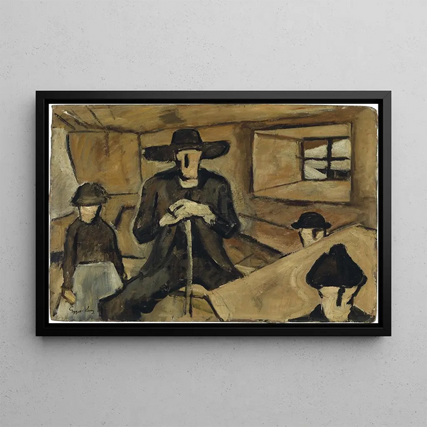 La Famille, étude - Albin Egger-Lienz — framed artwork on a wall