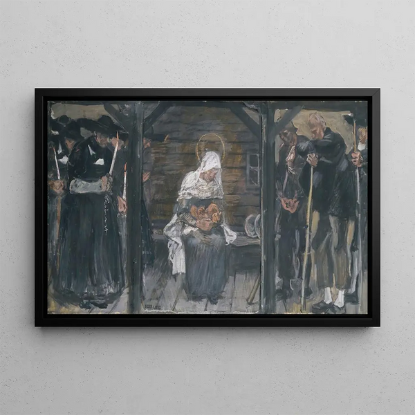 L'Adoration - Albin Egger-Lienz — framed artwork on a wall