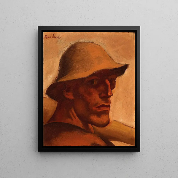 Danse macabre Bauer - Albin Egger-Lienz — framed artwork on a wall