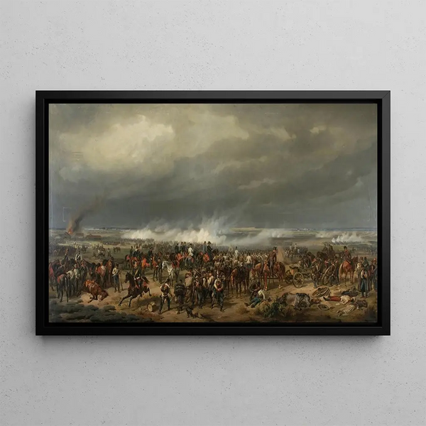 The Battle of Komorn - Albrecht Adam — framed artwork on a wall