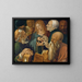 Jesus among the doctors - Albrecht Dürer — framed artwork on a wall