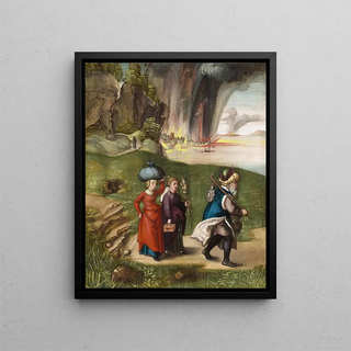 Lot et ses filles - Albrecht Dürer — framed artwork on a wall