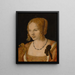 Portrait of a Young Venetian Woman - Albrecht Dürer — framed artwork on a wall