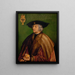 Portrait of Maximilian I - Albrecht Dürer — framed artwork on a wall