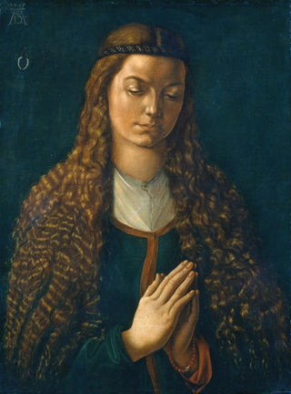 Portrait of a young woman with loose hair - Albrecht Dürer — artwork view