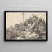 Saint Antoine lisant - Albrecht Dürer — framed artwork on a wall