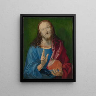 Savior of the World - Albrecht Dürer — framed artwork on a wall