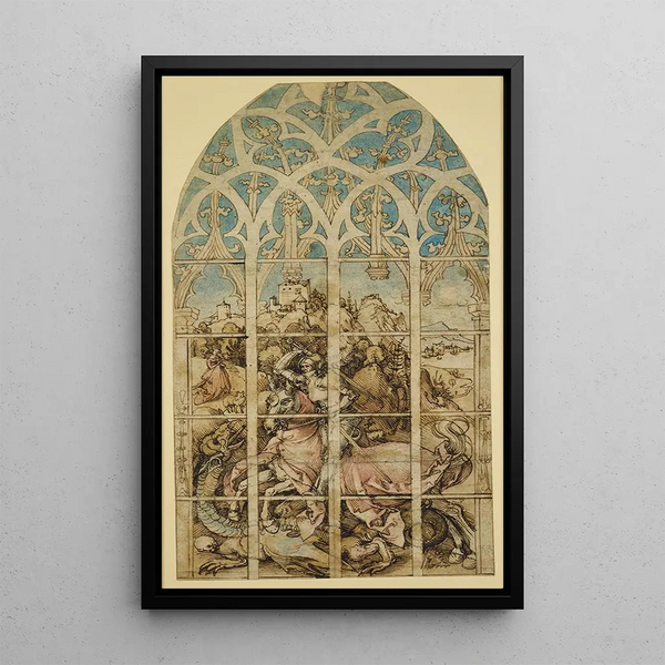 Reproduction of the painting Sketch for a stained glass window with Saint George - Albrecht Dürer