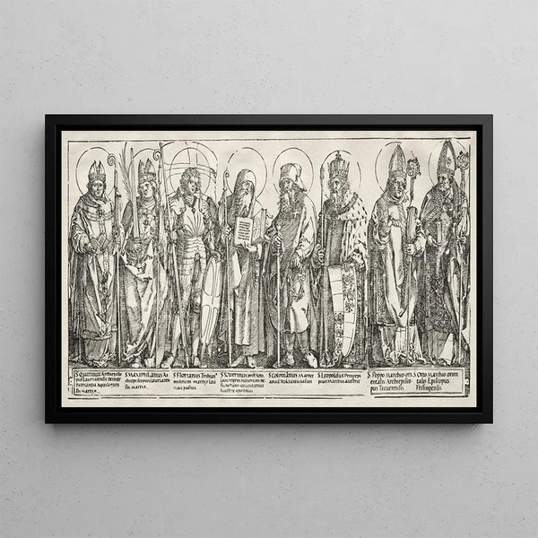 The Eight Saints of Austria - Albrecht Dürer — framed artwork on a wall
