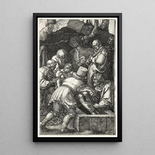 La Mise au tombeau - Albrecht Dürer — framed artwork on a wall