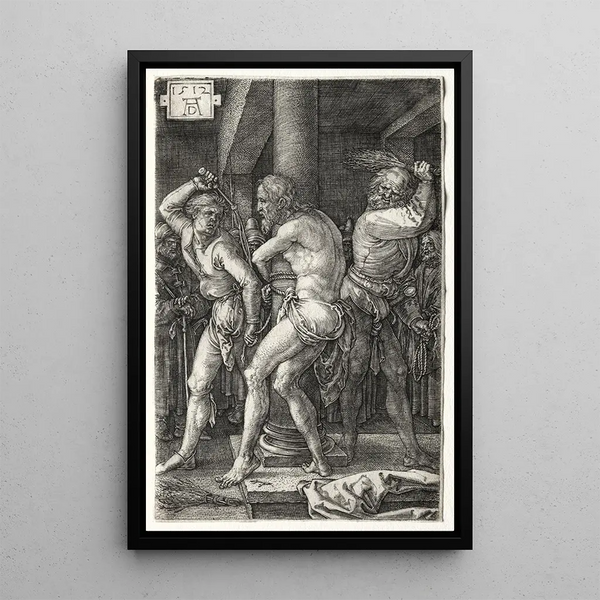 The Flagellation - Albrecht Dürer — framed artwork on a wall