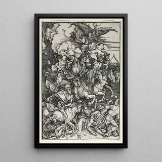 Reproduction of the painting of The Four Horsemen of the Apocalypse - Albrecht Dürer