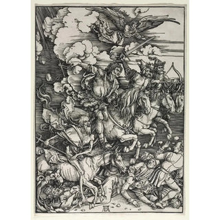 Reproduction of the painting of The Four Horsemen of the Apocalypse - Albrecht Dürer