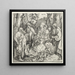 La Sainte Famille avec deux anges musiciens - Albrecht Dürer — framed artwork on a wall