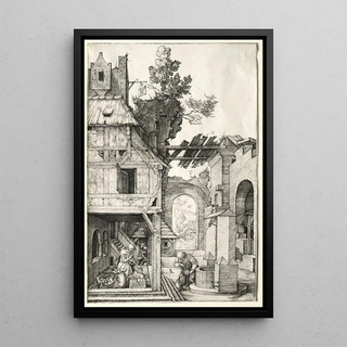 The Nativity - Albrecht Dürer — framed artwork on a wall