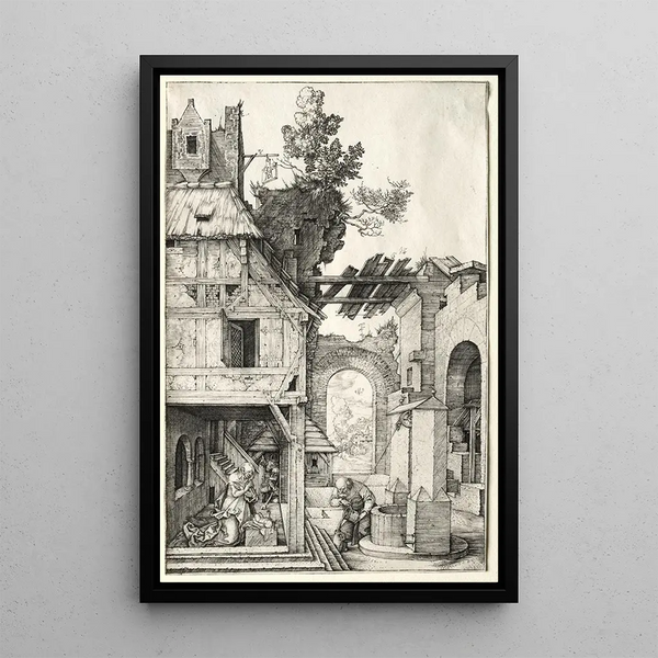 The Nativity - Albrecht Dürer — framed artwork on a wall