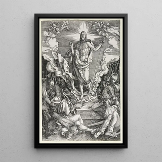 The Resurrection - Albrecht Dürer — framed artwork on a wall