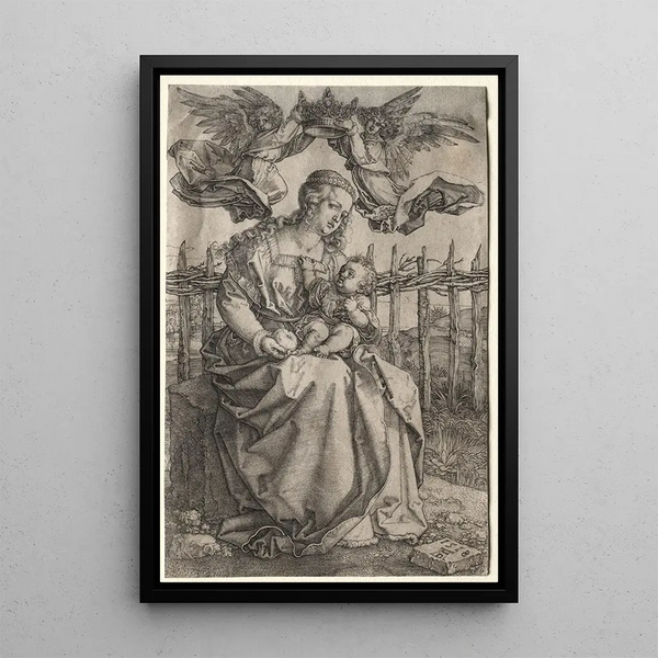 Reproduction of the painting of The Virgin Crowned by Two Angels - Albrecht Dürer