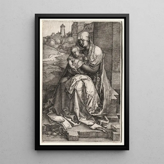 Reproduction of the painting of The Virgin and Child Sitting Near the Wall - Albrecht Dürer