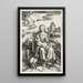 The Virgin and Child with a Monkey - Albrecht Dürer — framed artwork on a wall