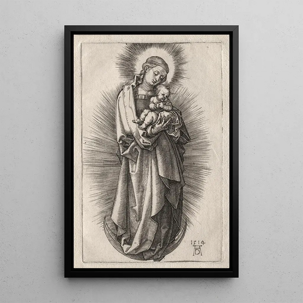 Reproduction of the painting La Vierge avec bandeau sur la Lune croissante - Albrecht Dürer
