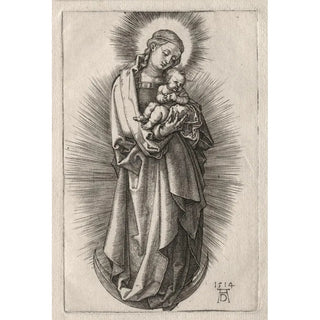 Reproduction of the painting La Vierge avec bandeau sur la Lune croissante - Albrecht Dürer