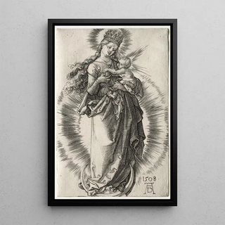 The Virgin with the Starry Crown - Albrecht Dürer — framed artwork on a wall