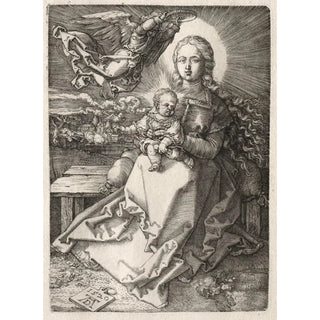 Virgin crowned by an angel - Albrecht Dürer — artwork view