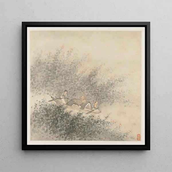 Album of Landscapes Sheet 6 - Wang Gai — framed artwork on a wall