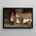 Soldiers resting in a tavern - Alcide Segoni — framed artwork on a wall