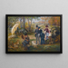 The plein air painter in the Fontainebleau forest - Alcide Théophile Robaudi — framed artwork on a wall