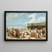 Summer Beach Scene - Alcide Théophile Robaudi — framed artwork on a wall