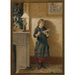 Reproduction of the painting Child with Christmas card - Alden Finney Brooks