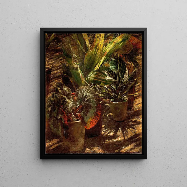 Begonias - Aleksander Gierymski — framed artwork on a wall