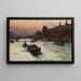 Evening by the Seine study - Aleksander Gierymski — framed artwork on a wall