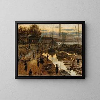 Fête des trompettes I - Aleksander Gierymski — framed artwork on a wall