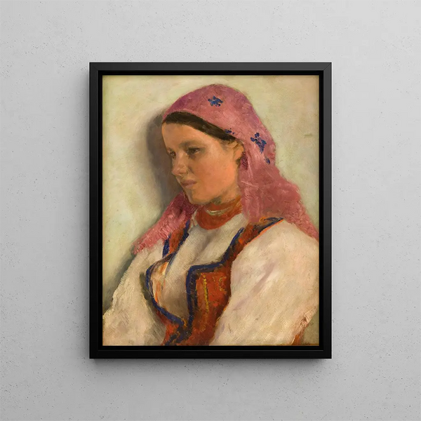 Girl from Bronowice - Aleksander Gierymski — framed artwork on a wall
